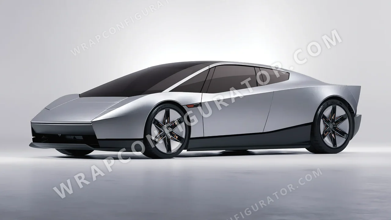 Grey Tesla Roadster 2026 wrapped in Avery Dennison Silver SW900-857-M