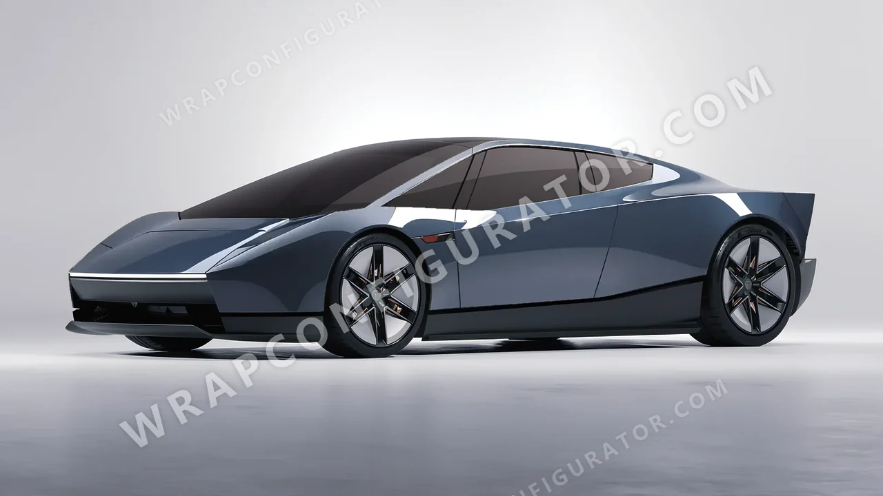 Grey Tesla Roadster 2026 wrapped in Inozetek Dynamic PPF Blue Graphite Grey DPPF927