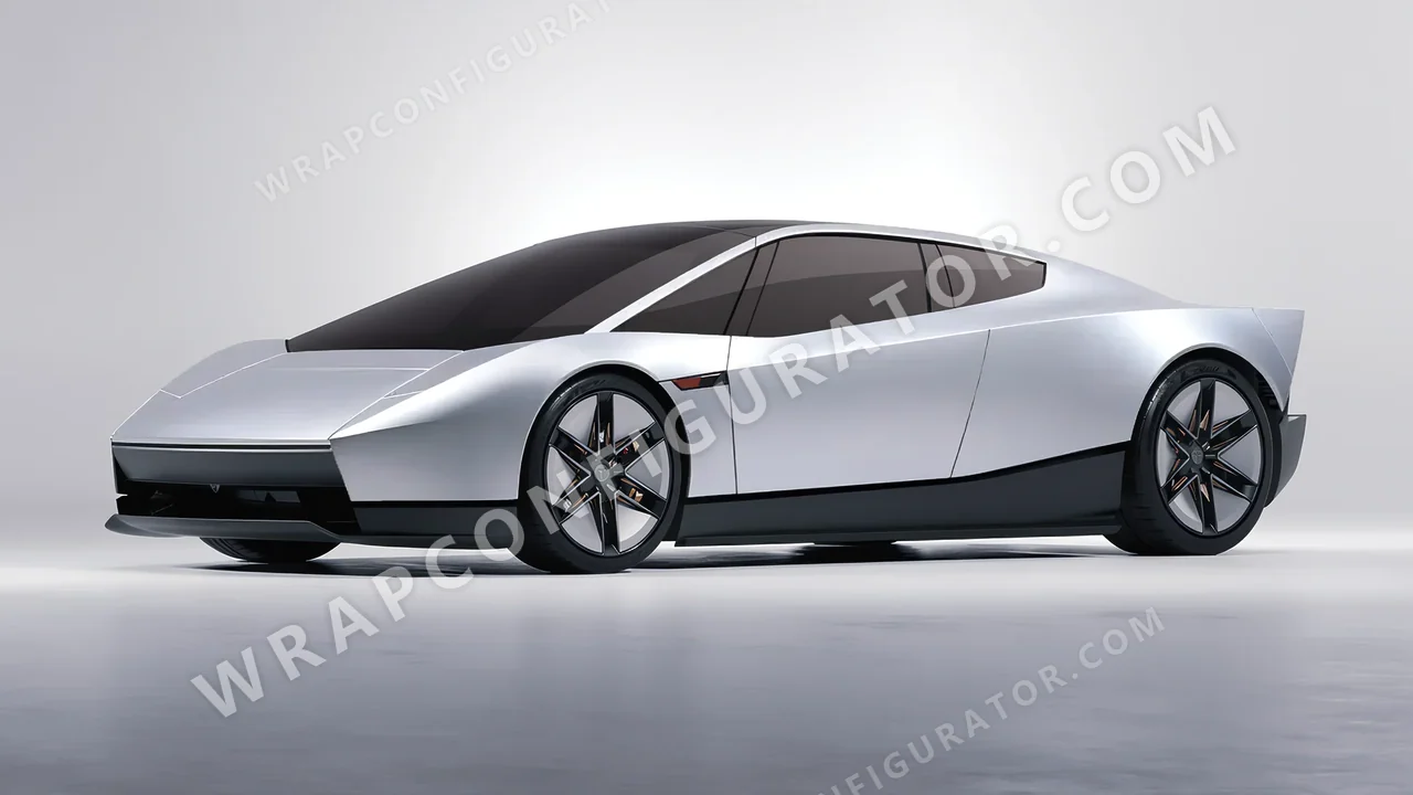 Grey Tesla Roadster 2026 wrapped in Inozetek Dynamic PPF Star Silver DPPF805