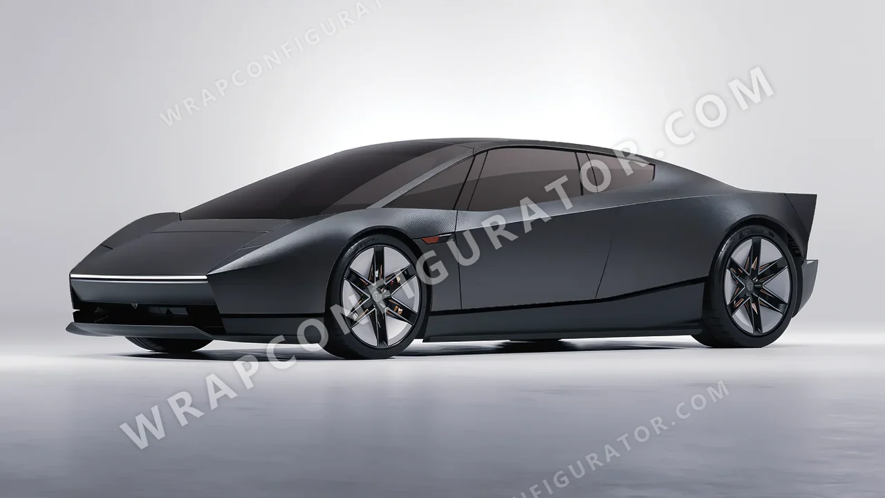 Grey Tesla Roadster 2026 wrapped in KPMF Matt Anthracite K75320