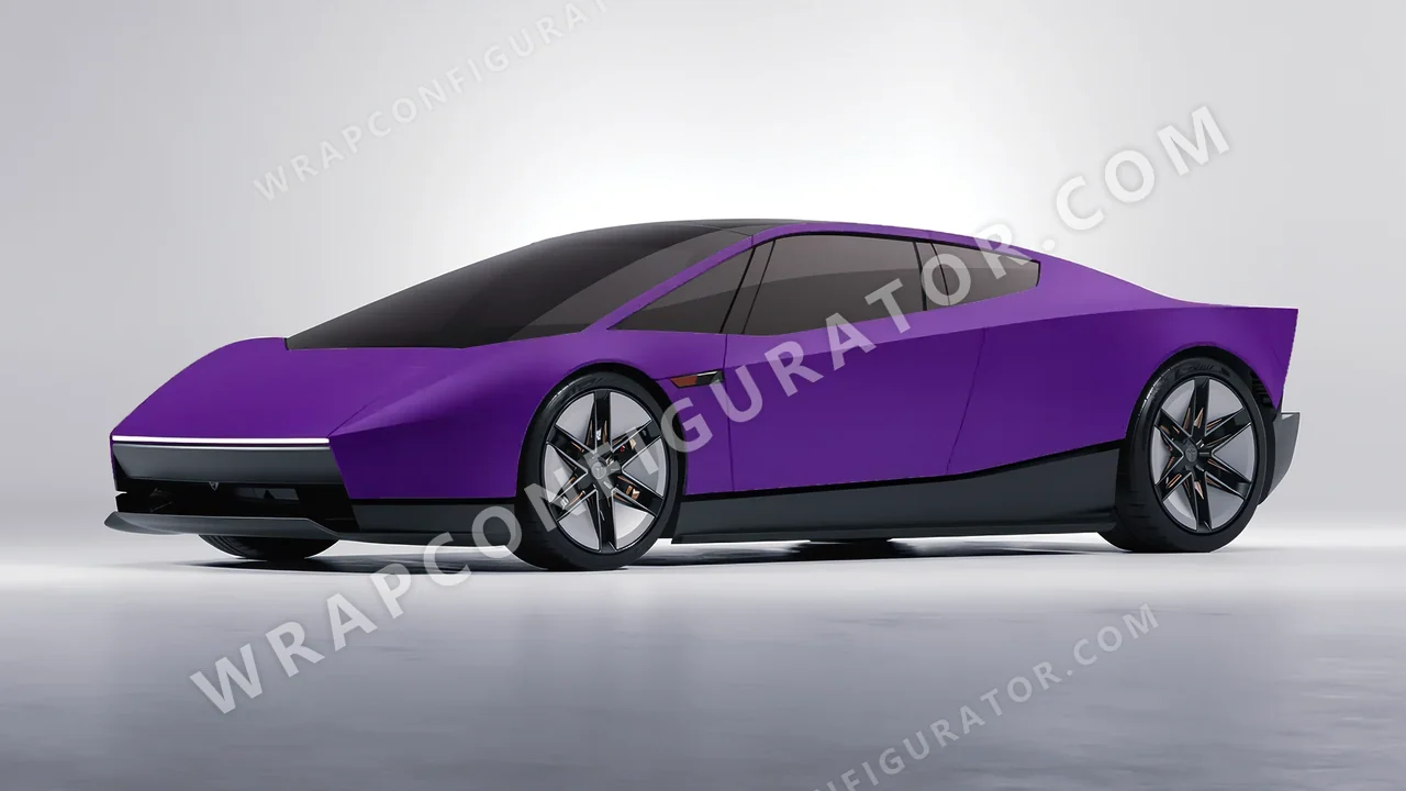 Grey Tesla Roadster 2026 wrapped in KPMF Matt Iced Amethyst Titanium K75568