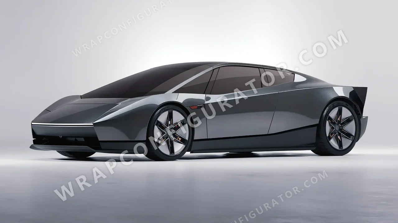 Grey Tesla Roadster 2026 wrapped in ORACAL Graphite 970RA-932G