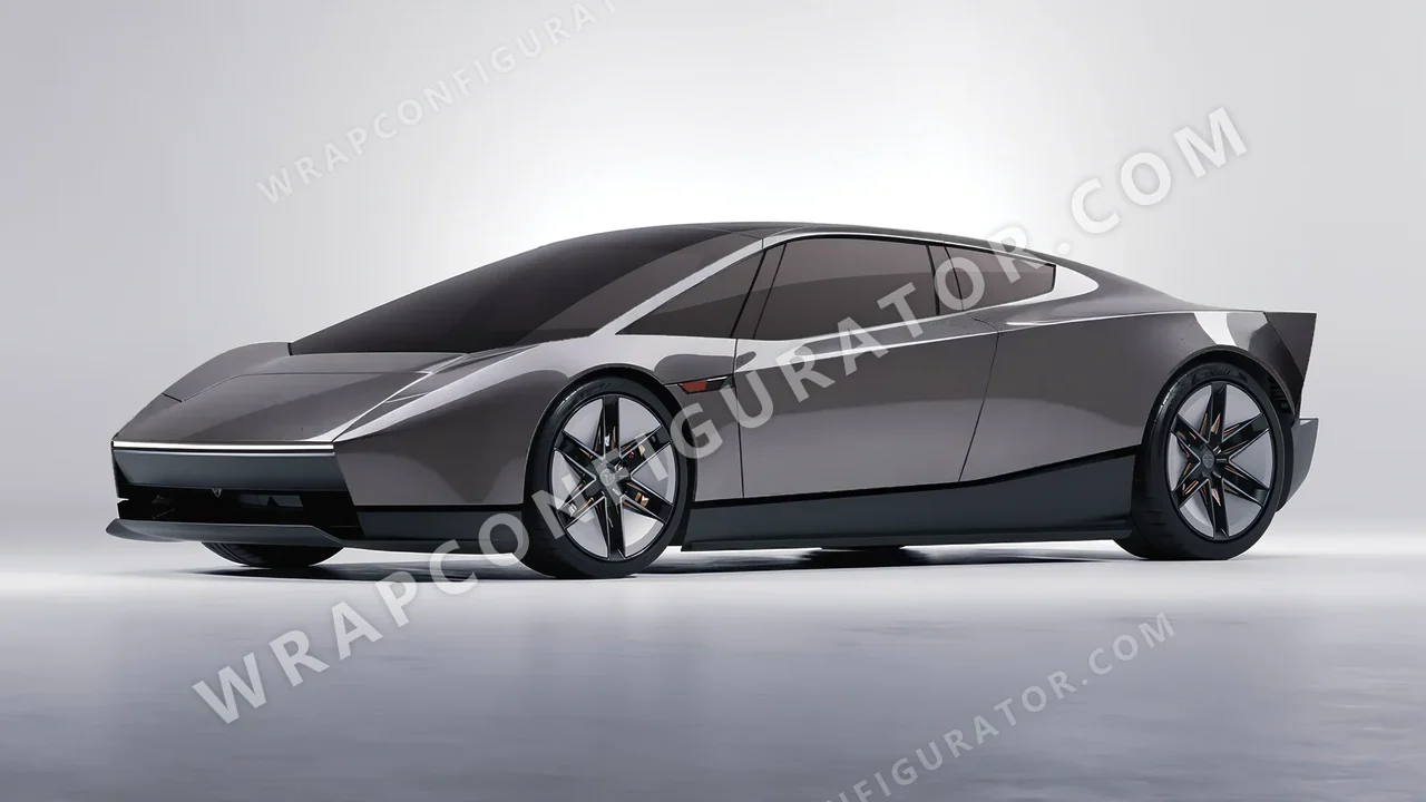Grey Tesla Roadster 2026 wrapped in ORACAL Grey Cast Iron 970RA-935G