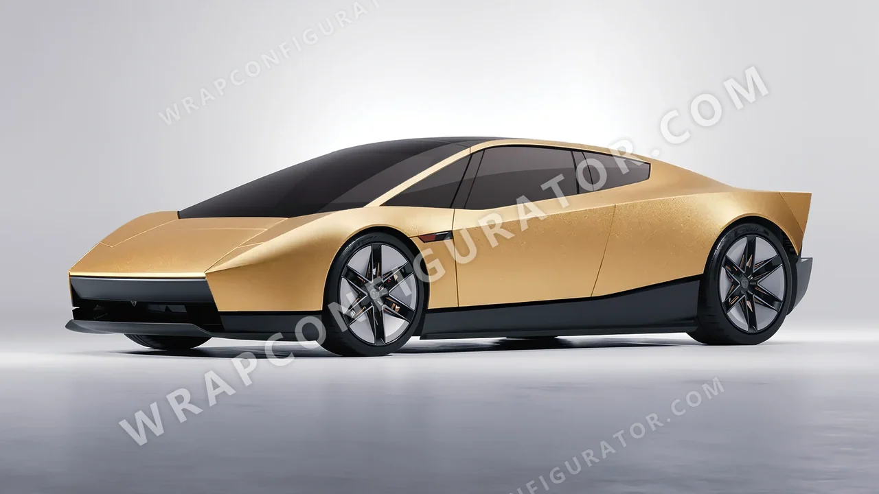 Grey Tesla Roadster 2026 wrapped in ORACAL Pyrite 970RA-926M