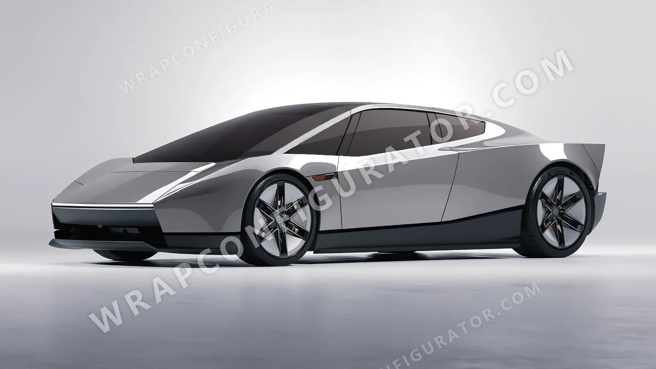 Grey Tesla Roadster 2026 wrapped in ORACAL Simple Grey 970RA-730G