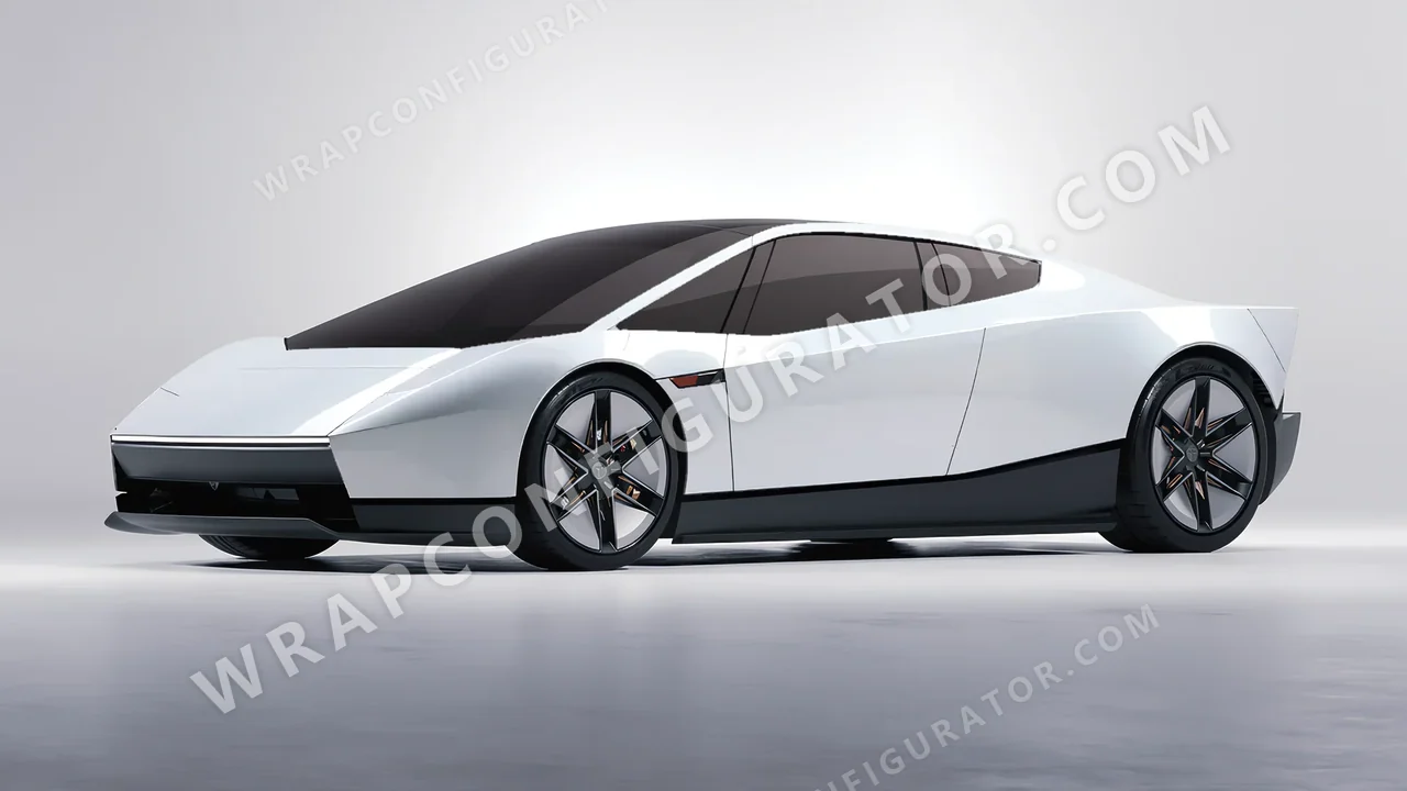 Grey Tesla Roadster 2026 wrapped in ORACAL Stone Grey 970RA-711G