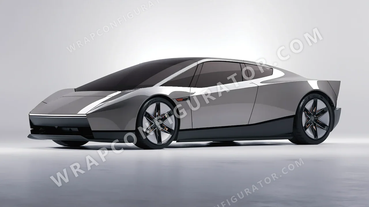 Grey Tesla Roadster 2026 wrapped in ORACAL Telegrey 970RA-076G
