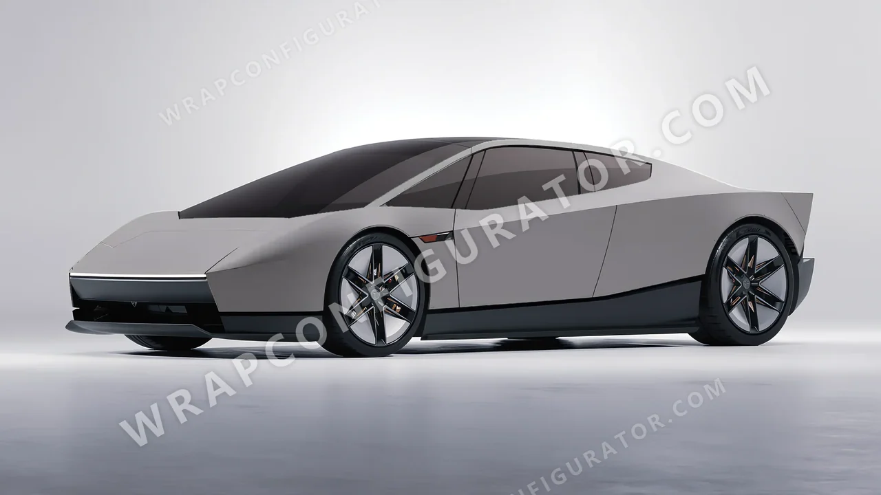 Grey Tesla Roadster 2026 wrapped in ORACAL Telegrey 970RA-076M