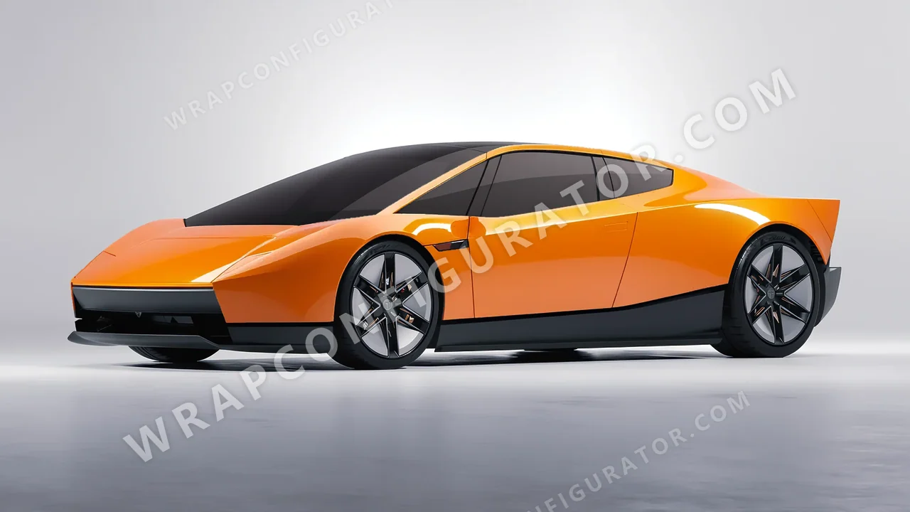 Orange Tesla Roadster 2026 wrapped in 3M Gloss Bright Orange G54