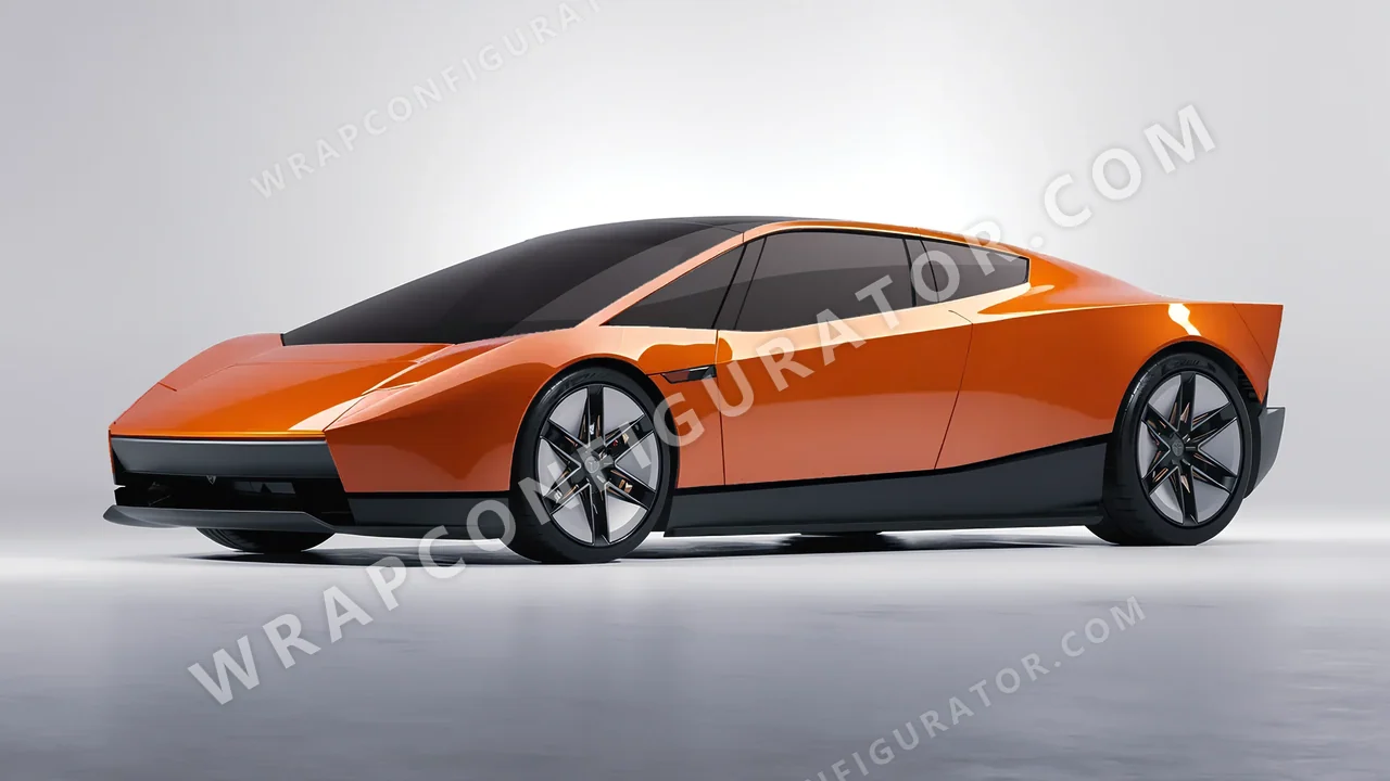 Orange Tesla Roadster 2026 wrapped in 3M Gloss Burnt Orange G14