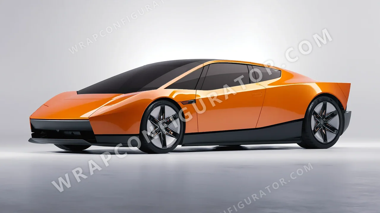 Orange Tesla Roadster 2026 wrapped in 3M Gloss Deep Orange G24