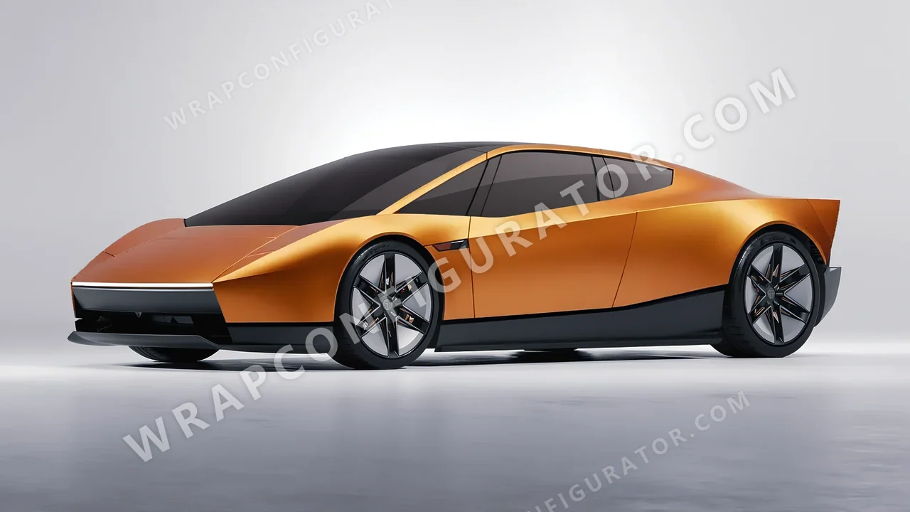 Orange Tesla Roadster 2026 wrapped in Avery Dennison Satin Stunning Orange SW900-316-S