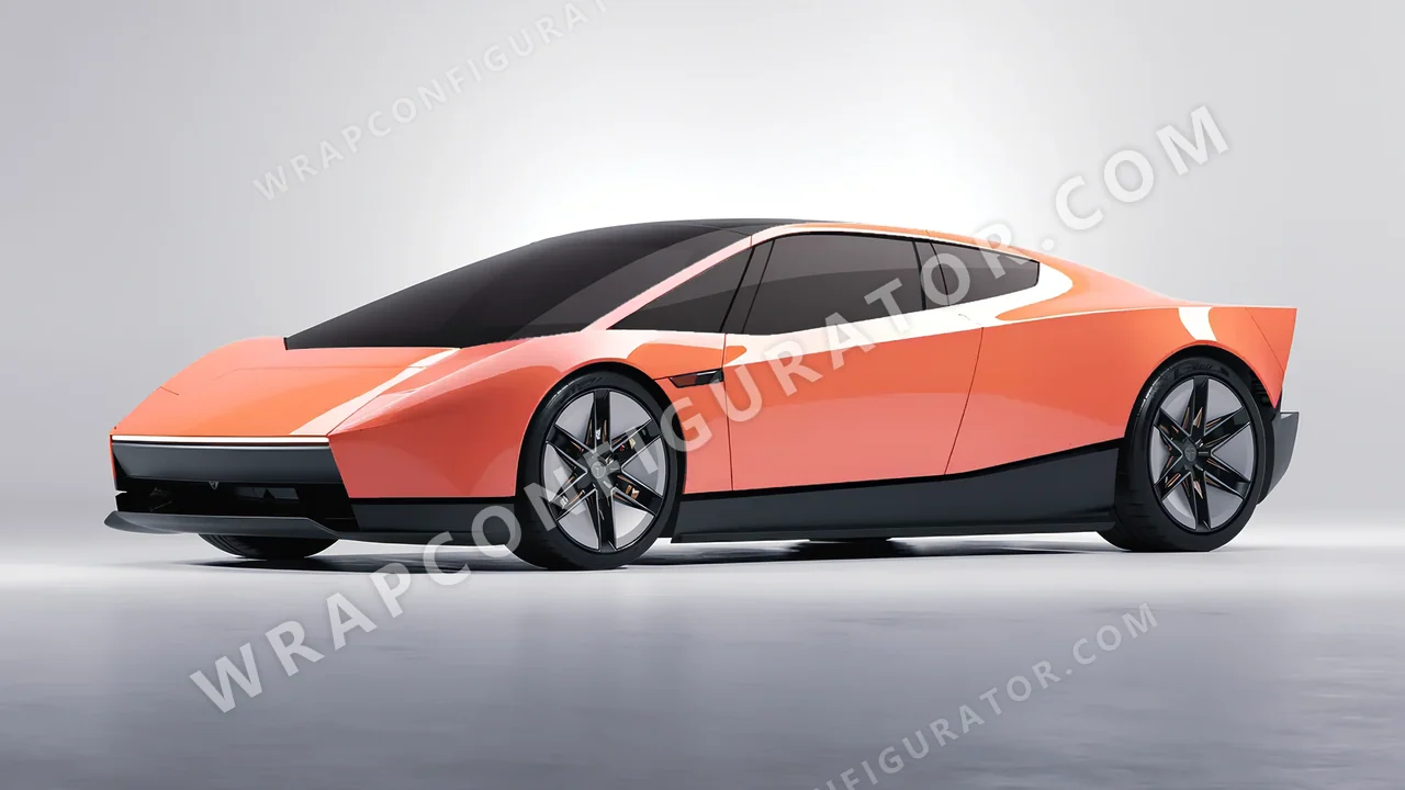 Orange Tesla Roadster 2026 wrapped in Colourshield PPF by HyperPro Retro Orange HGF64-P