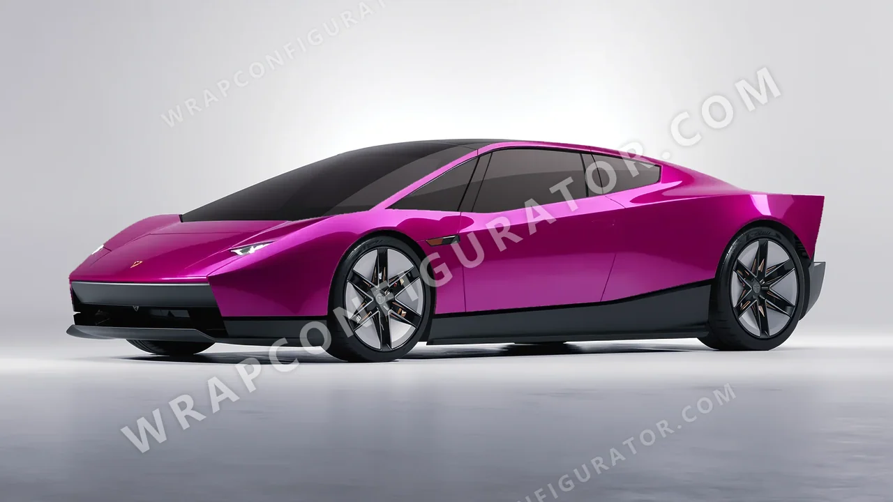 Pink Tesla Roadster 2026 wrapped in 3M Gloss Fierce Fuchsia G348