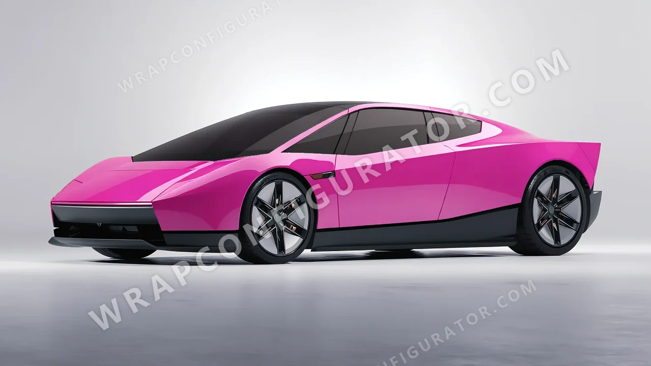Pink Tesla Roadster 2026 wrapped in 3M Gloss Hot Pink G103