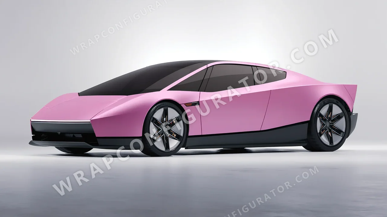 Pink Tesla Roadster 2026 wrapped in Avery Dennison Bubblegum Pink SW900-514-O