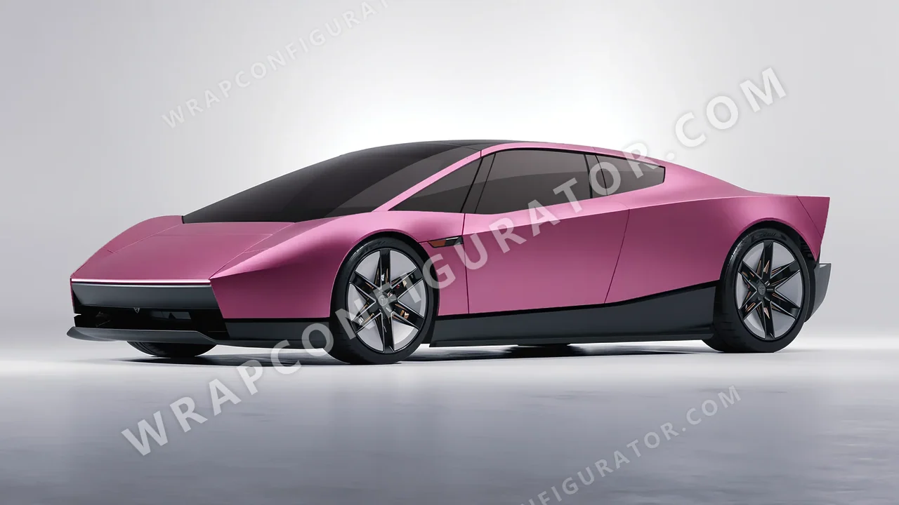 Pink Tesla Roadster 2026 wrapped in Avery Dennison Pink SW900-520-M