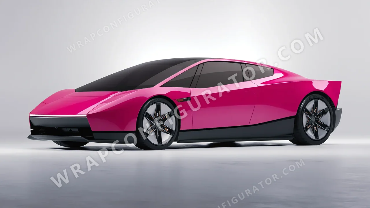 Pink Tesla Roadster 2026 wrapped in Avery Dennison Pool Party Pink SW900-517-O