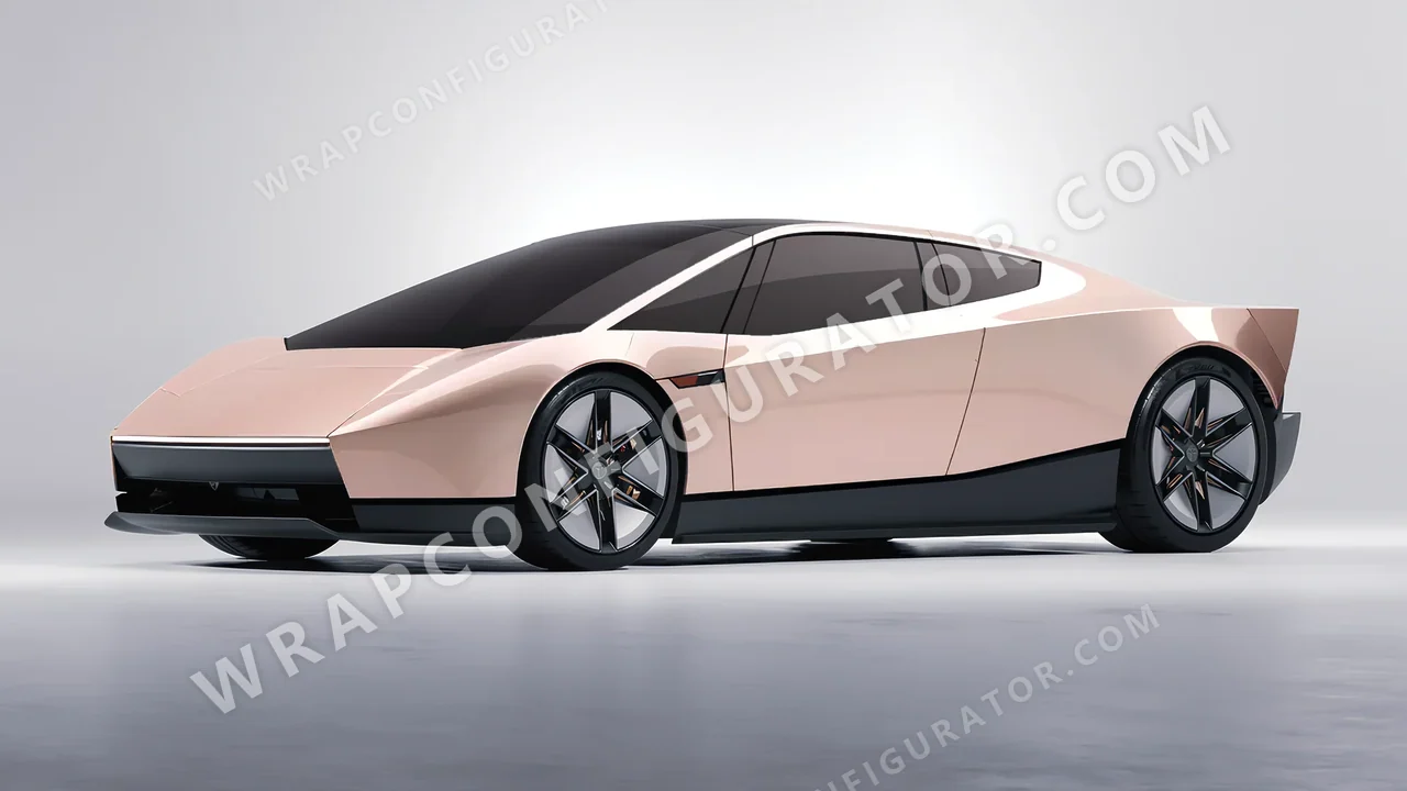 Pink Tesla Roadster 2026 wrapped in Colourshield PPF by HyperPro Champagne Pink HGM73-P