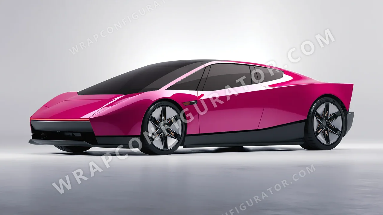 Pink Tesla Roadster 2026 wrapped in Colourshield PPF by HyperPro Deep Pink HGF60-P