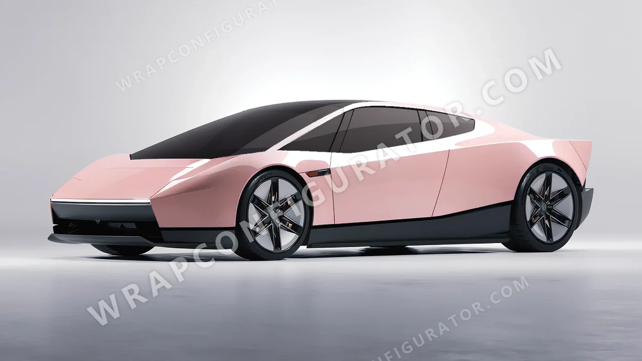 Pink Tesla Roadster 2026 wrapped in Inozetek Dynamic PPF Dusty Pink DPPF942