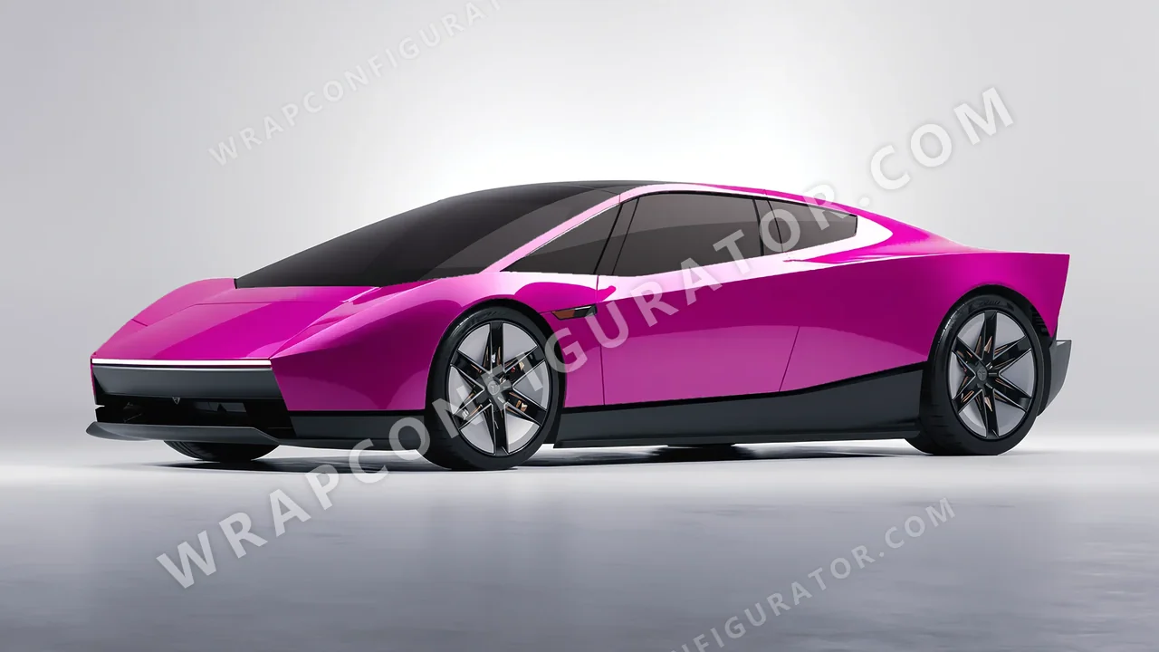 Pink Tesla Roadster 2026 wrapped in ORACAL Telemagenta 970RA-077G