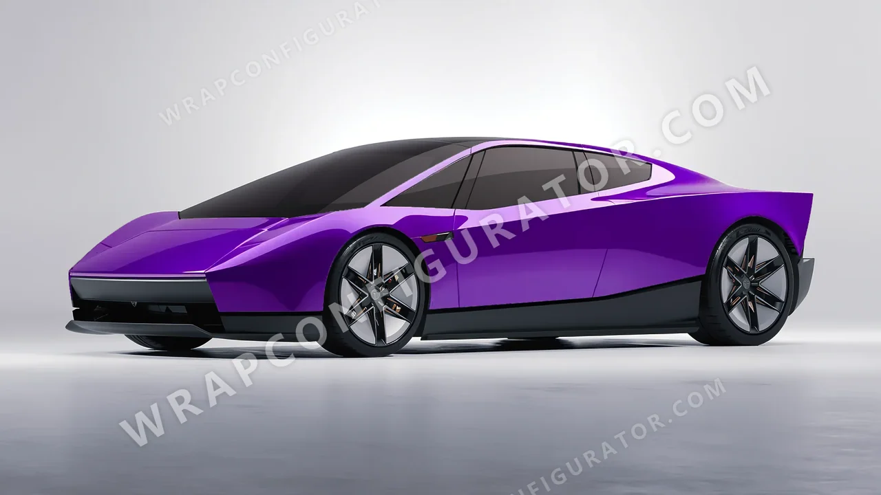 Purple Tesla Roadster 2026 wrapped in 3M Plum Explosion 2.0 HGP258