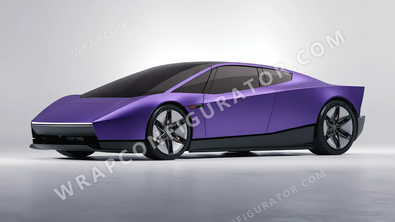 Purple Tesla Roadster 2026 wrapped in Avery Dennison Purple SW900-565-M