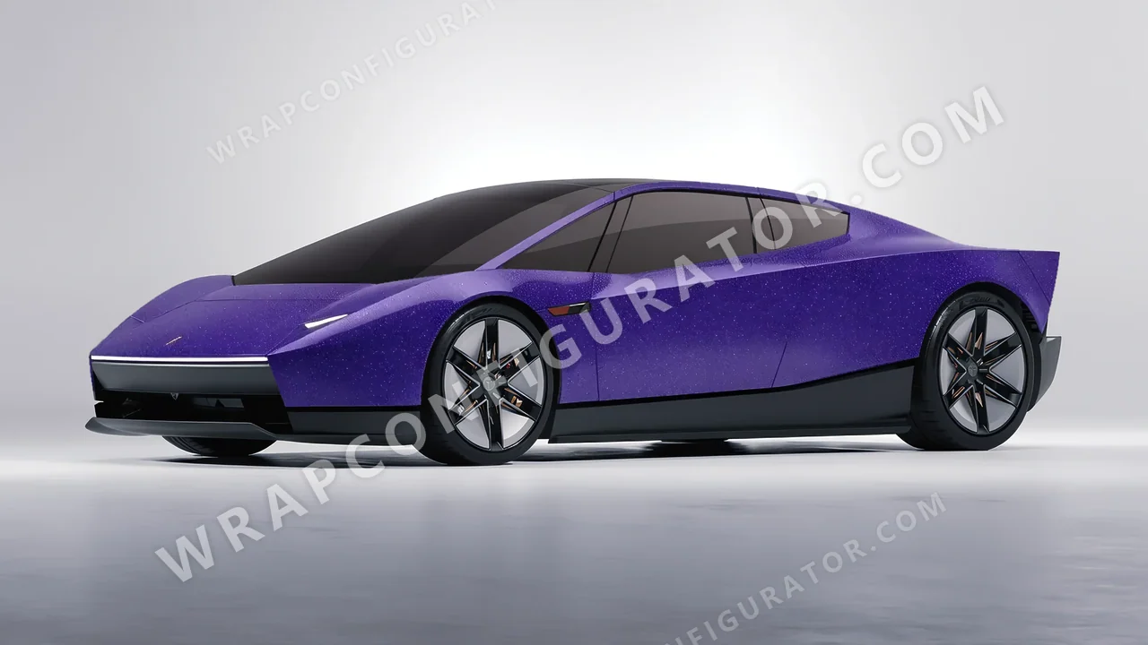 Purple Tesla Roadster 2026 wrapped in Avery Dennison Purple SW900-587-D