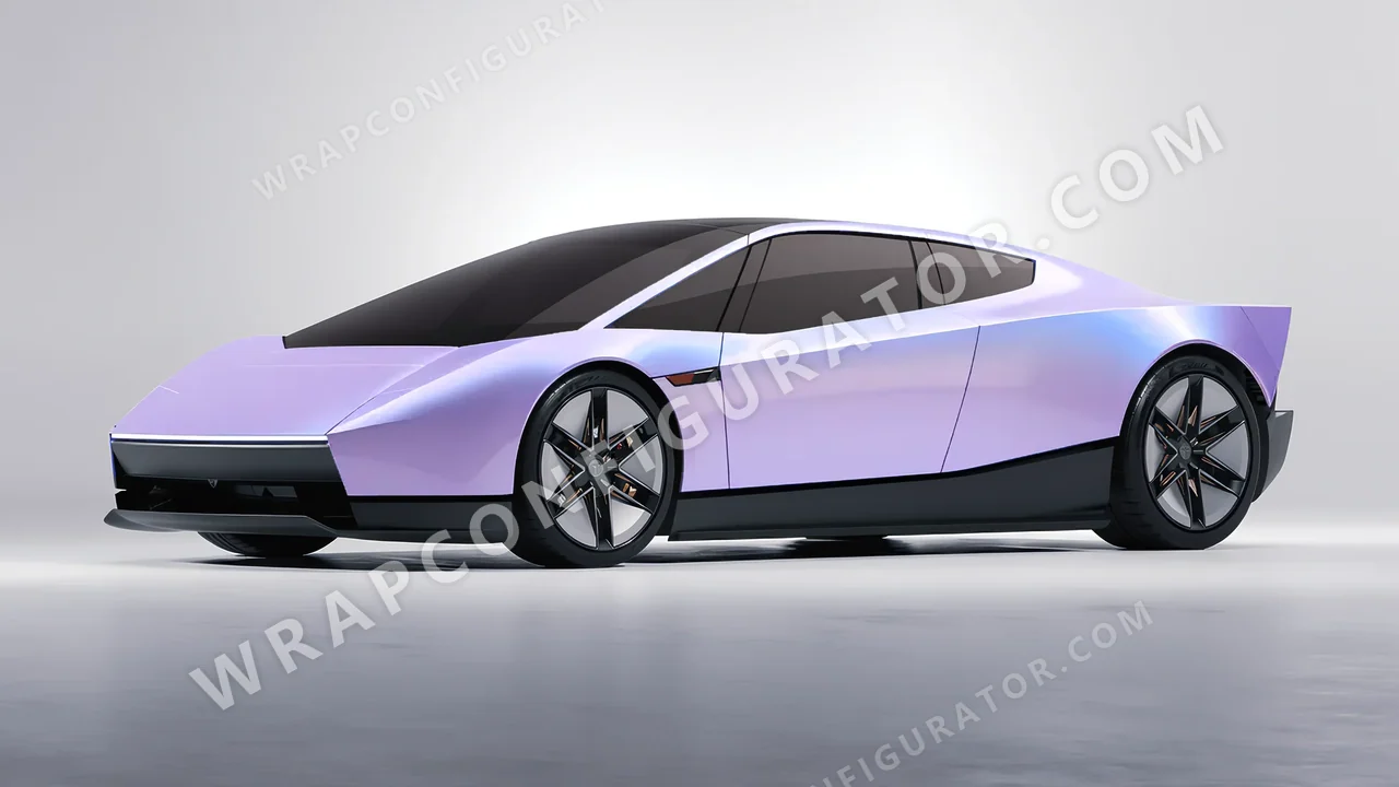 Purple Tesla Roadster 2026 wrapped in Colourshield PPF by HyperPro Aurora Purple CGM08-P