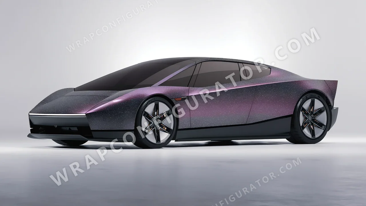 Purple Tesla Roadster 2026 wrapped in Colourshield PPF by HyperPro Gray/Purple CG07-P