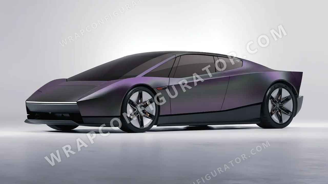 Purple Tesla Roadster 2026 wrapped in Colourshield PPF by HyperPro Gray/Purple MSF47-P