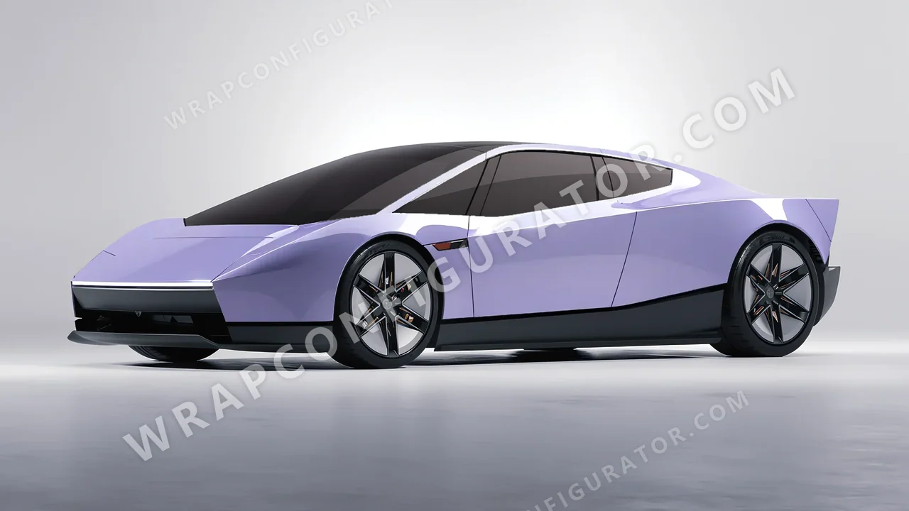 Purple Tesla Roadster 2026 wrapped in Inozetek Dynamic PPF Grey Violet DPPF938