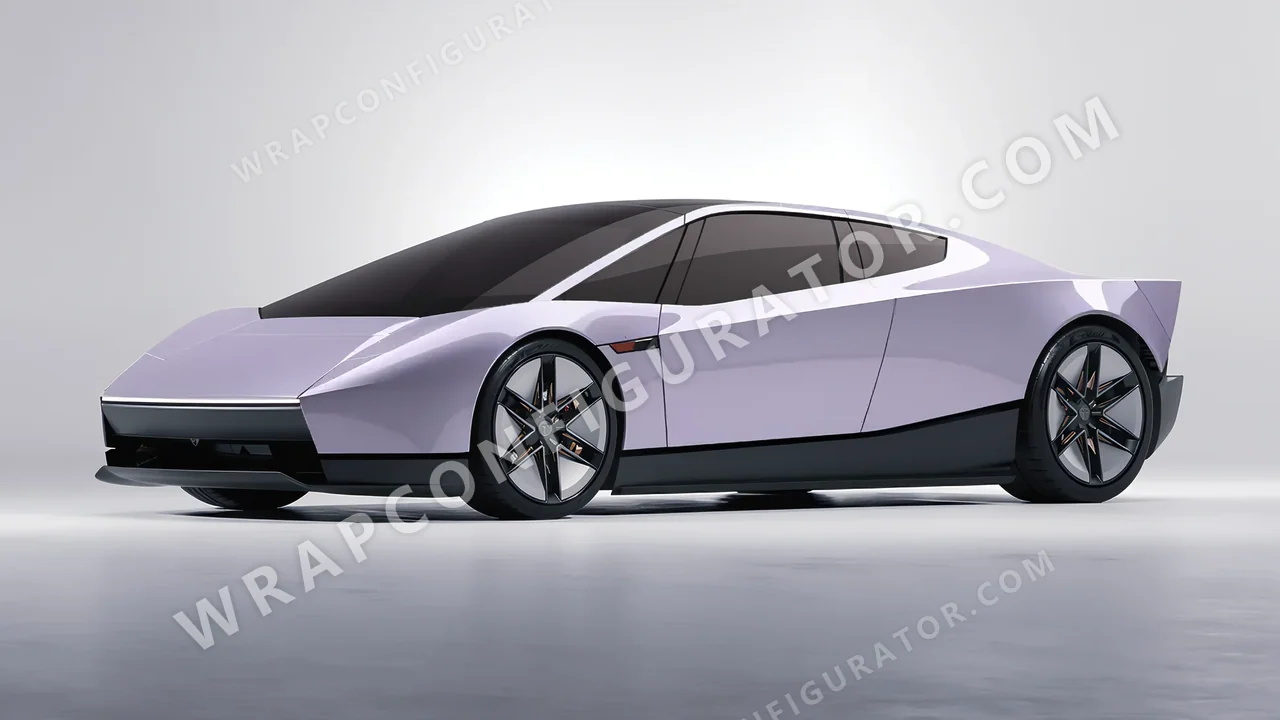 Purple Tesla Roadster 2026 wrapped in Inozetek Dynamic PPF Provence Purple DPPF708