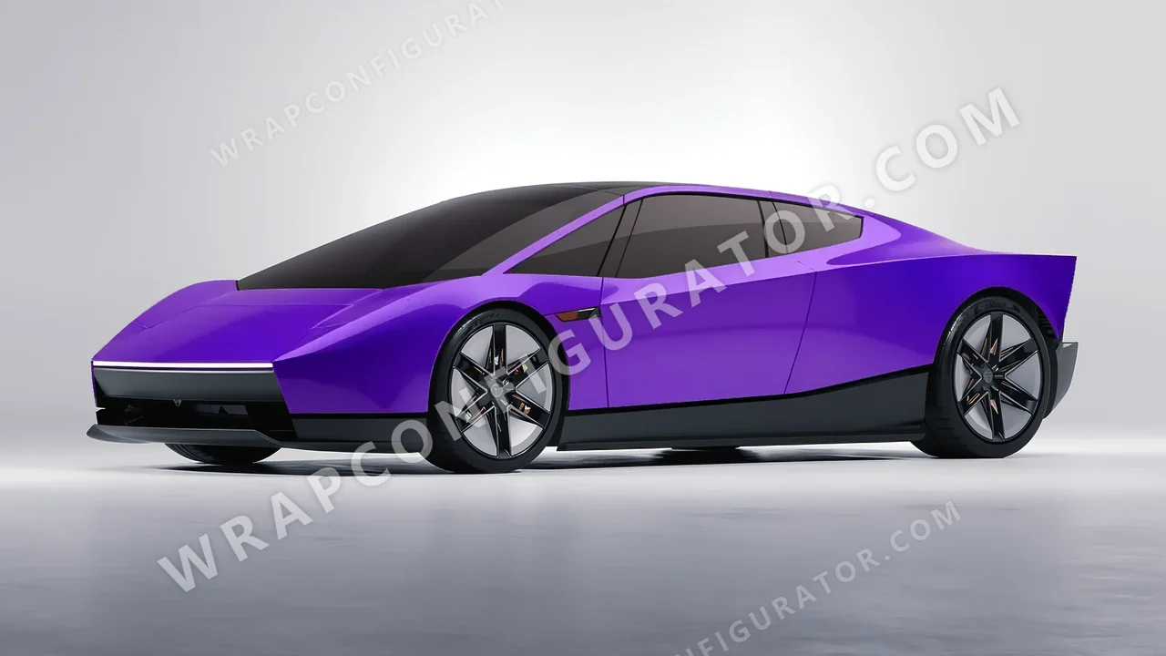 Purple Tesla Roadster 2026 wrapped in ORACAL Enchanted Violet 970RA-175G