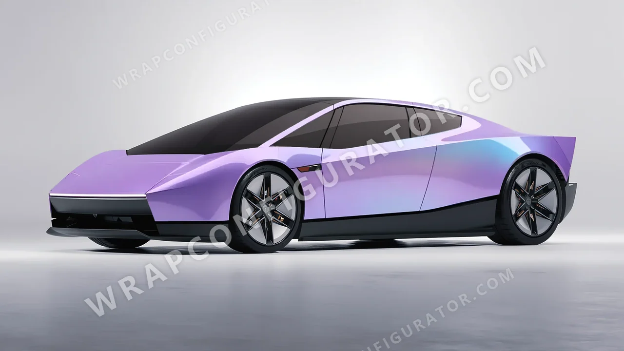 Purple Tesla Roadster 2026 wrapped in ORACAL Gloss Amethyst 970RA-316G
