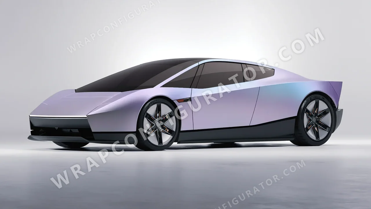 Purple Tesla Roadster 2026 wrapped in ORACAL Matt Amethyst 970RA-316M