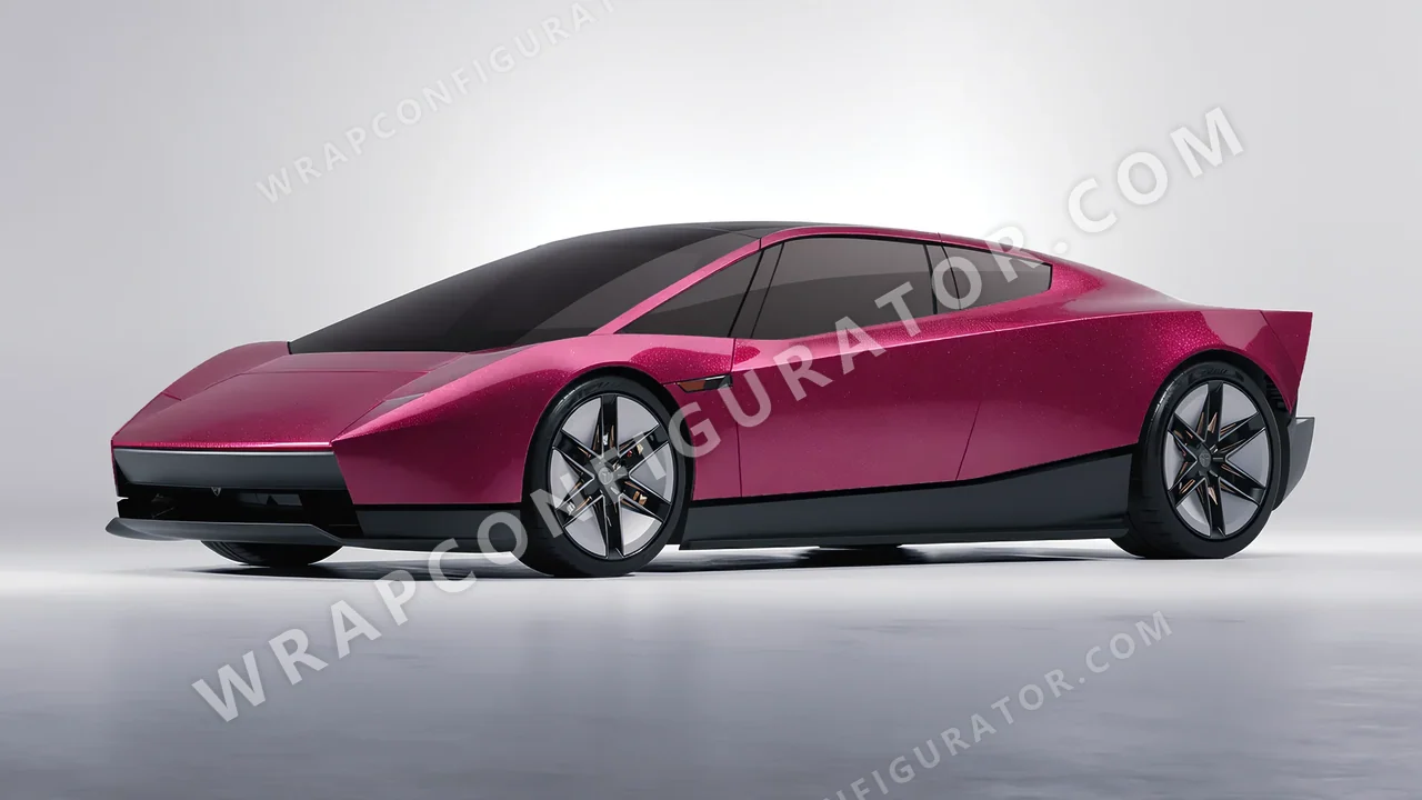 Red Tesla Roadster 2026 wrapped in Avery Dennison Spark SW900-419-M
