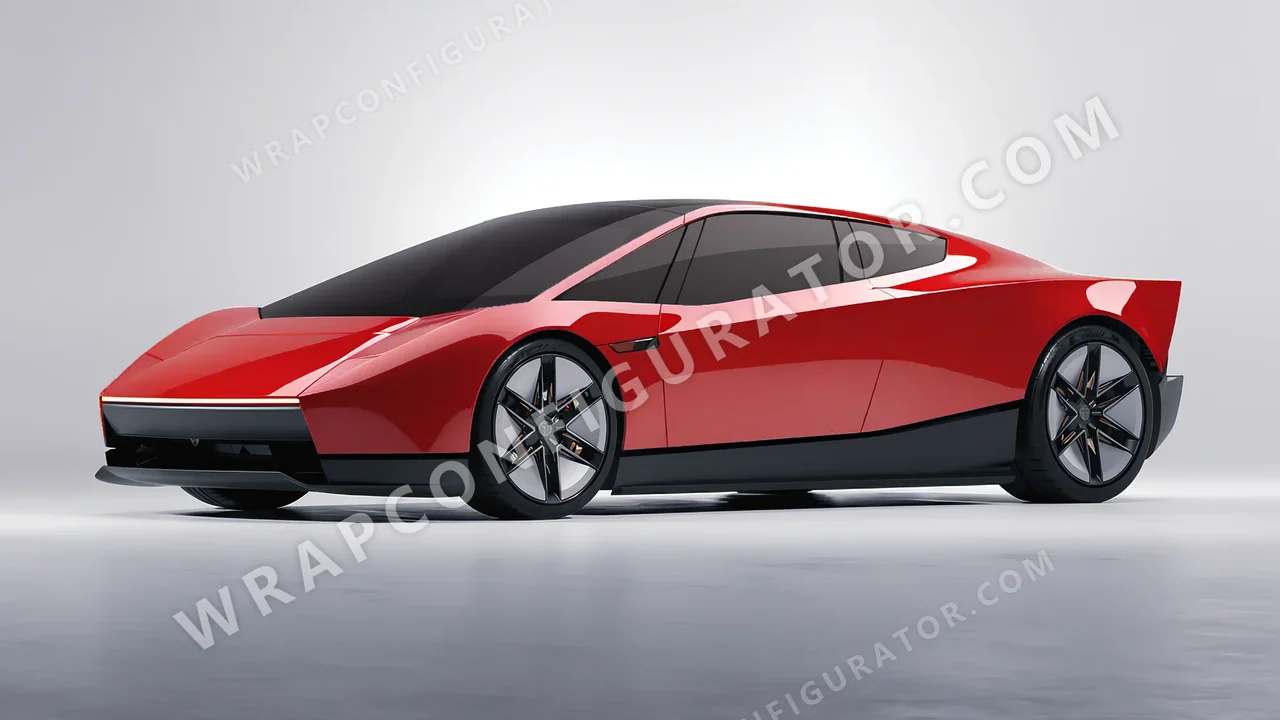 Red Tesla Roadster 2026 wrapped in Colourshield PPF by HyperPro Tomato Red HGF71-P