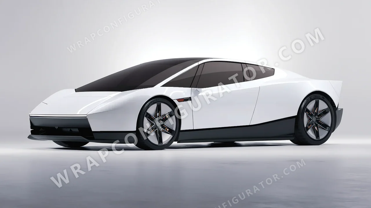 White Tesla Roadster 2026 wrapped in 3M Gloss White Aluminum G120