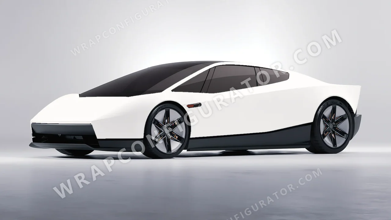 White Tesla Roadster 2026 wrapped in 3M Matte White M10