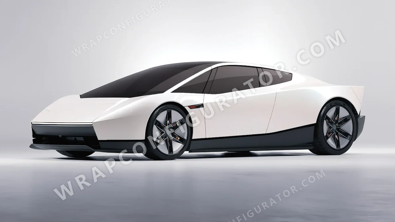 White Tesla Roadster 2026 wrapped in Avery Dennison Gloss White Pearl SW900-109-S