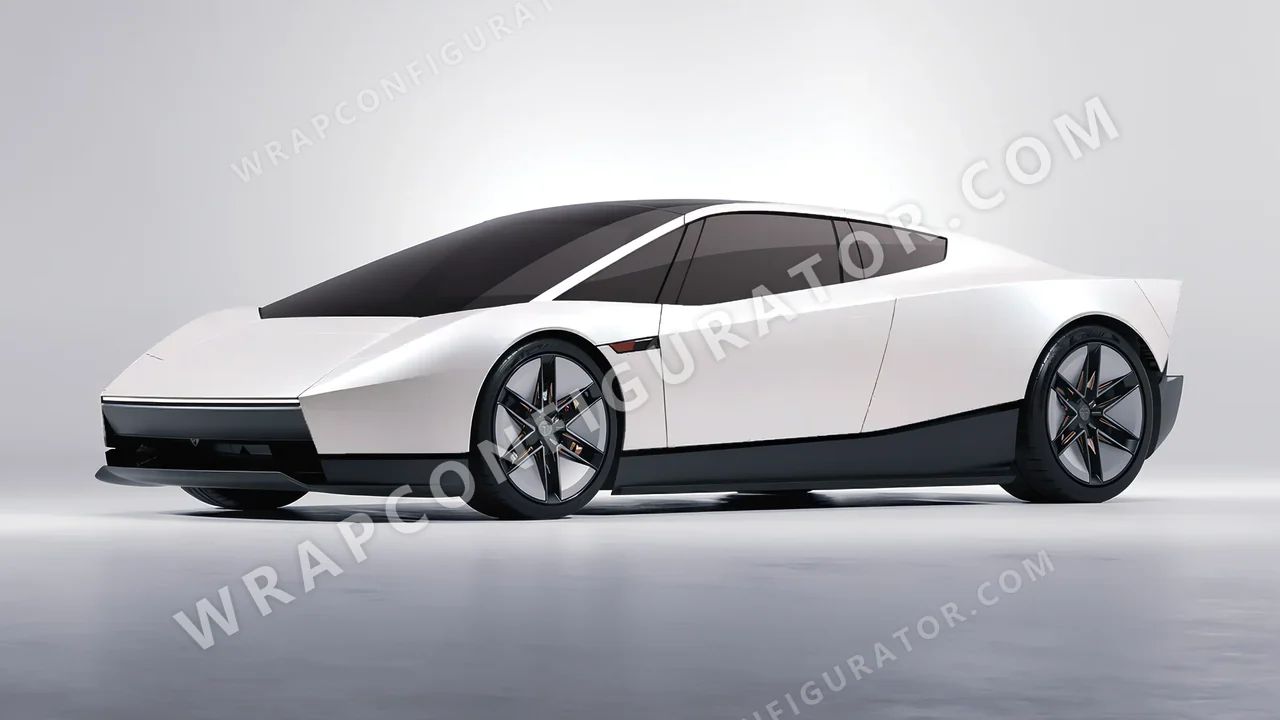 White Tesla Roadster 2026 wrapped in Avery Dennison Satin White Pearl SW900-117-S