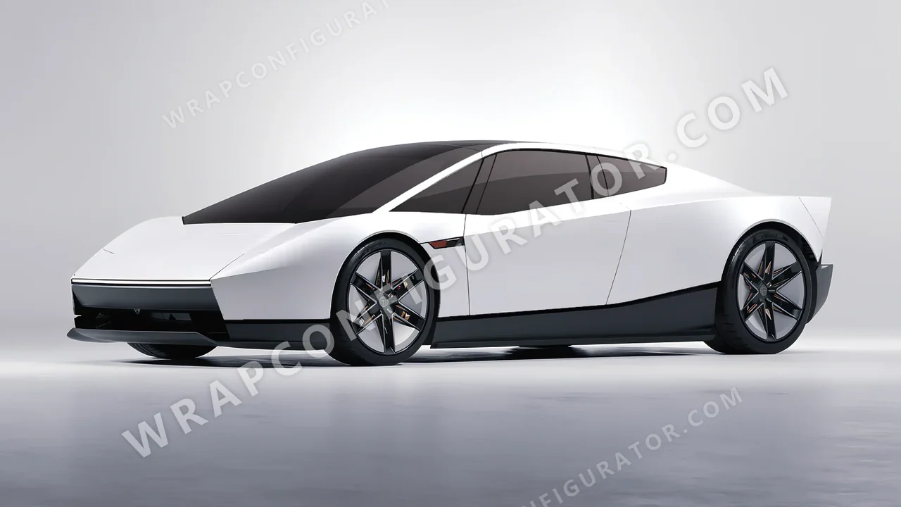 White Tesla Roadster 2026 wrapped in Avery Dennison White SW900-116-O