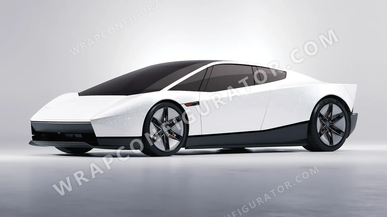 White Tesla Roadster 2026 wrapped in Inozetek Dynamic PPF Moon White DPPF903