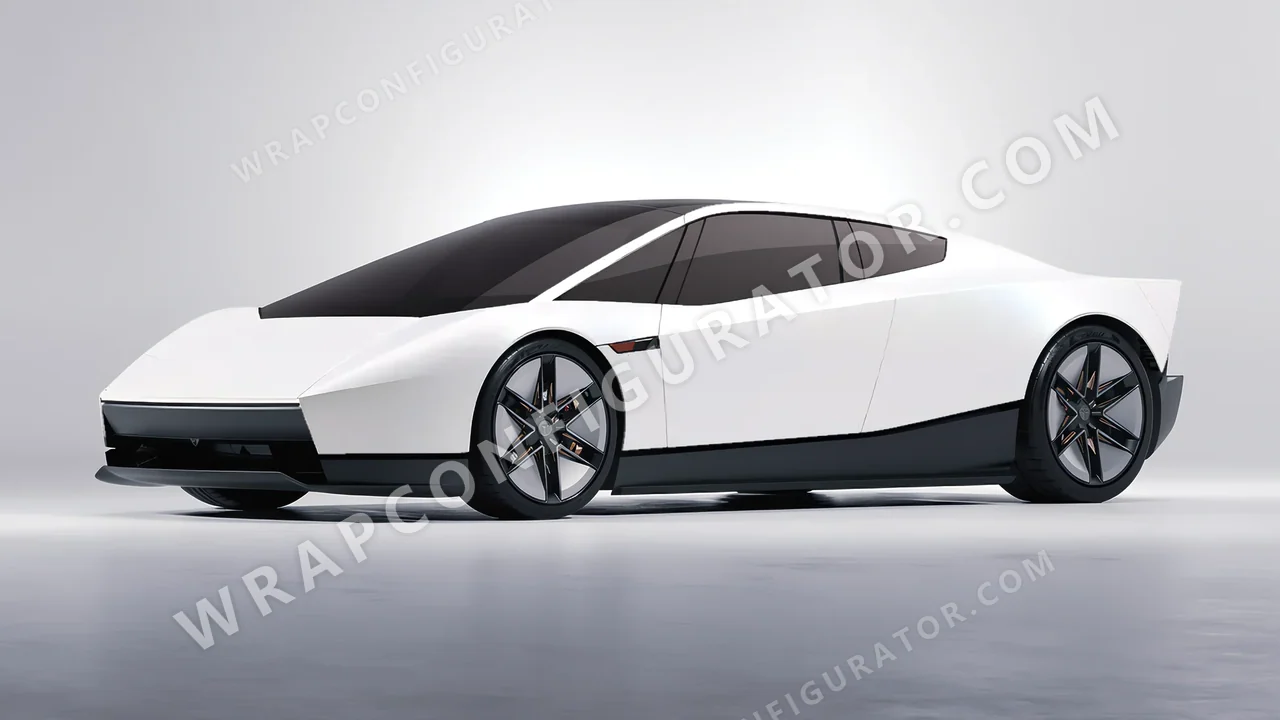 White Tesla Roadster 2026 wrapped in KPMF Matt Crystalline White K75540