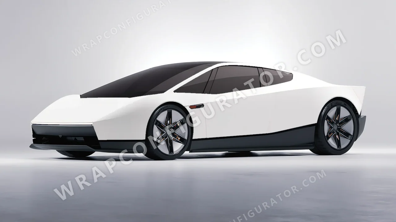 White Tesla Roadster 2026 wrapped in KPMF White Matt K89011