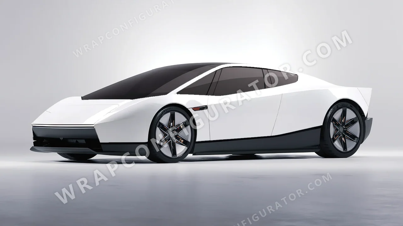 White Tesla Roadster 2026 wrapped in ORACAL White 970RA-010G