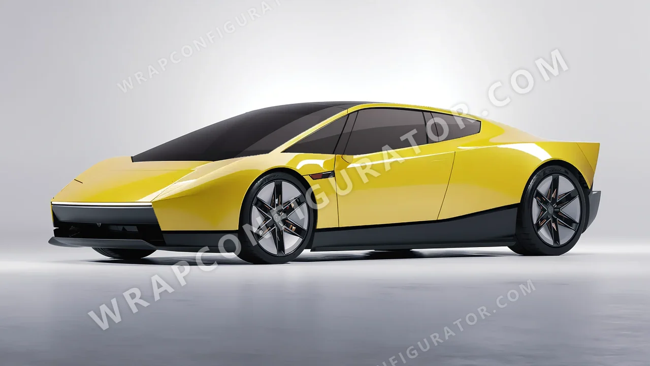 Yellow Tesla Roadster 2026 wrapped in 3M Gloss Lemon Sting G335