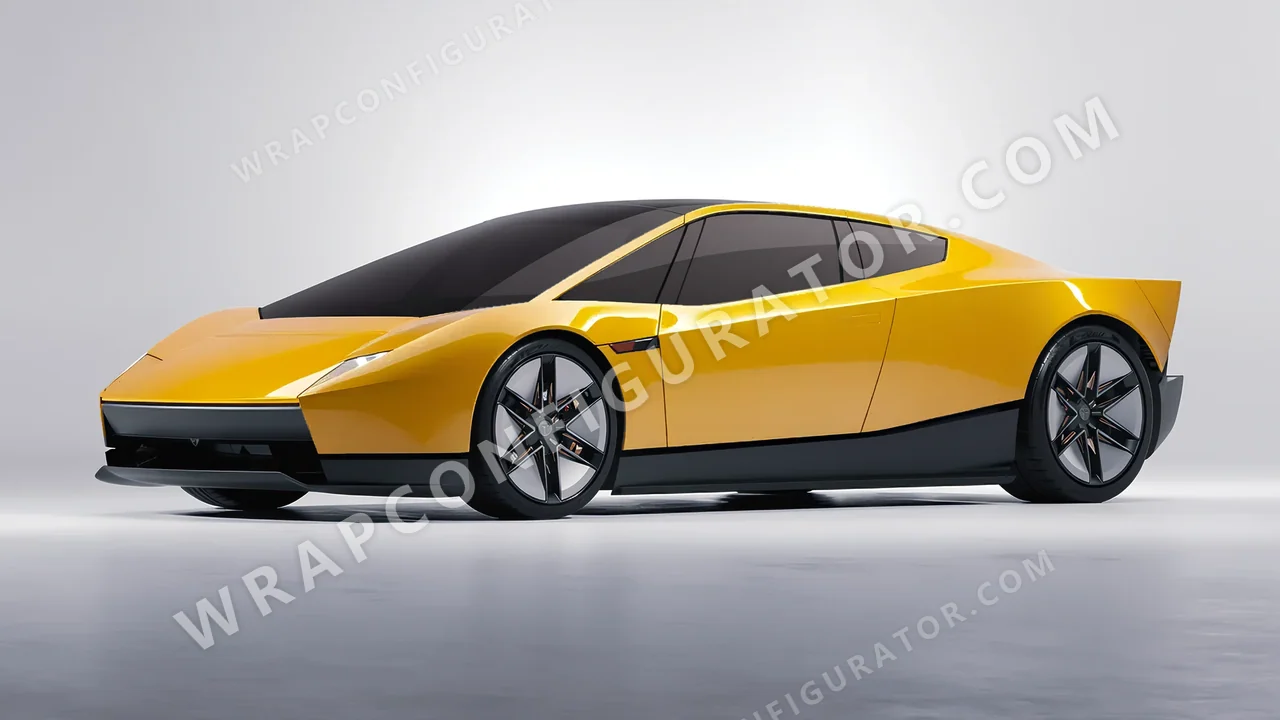 Yellow Tesla Roadster 2026 wrapped in 3M Gloss Sunflower G25